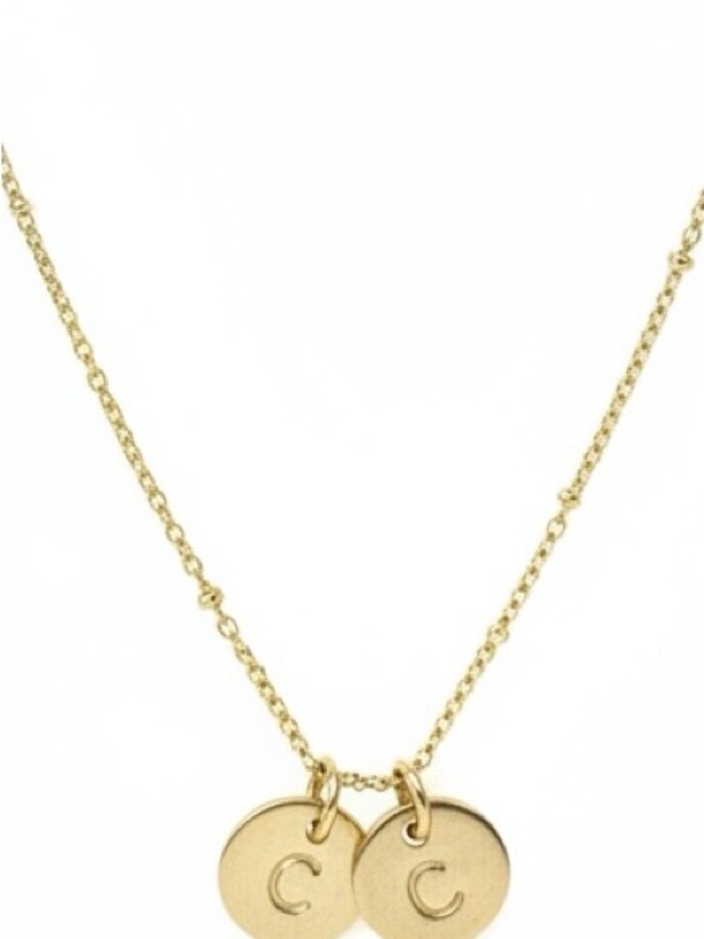 Brook and York Double Initial Gold Necklace -